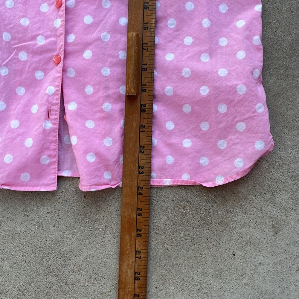 JONES NEW YORK SIGNATURE BARBIE PINK POLKA DOT SLEEVELESS SHIRT - Picture 8 of 8